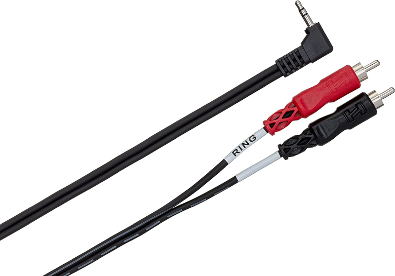 Cable de audio estéreo de mini-plug recto a RCA de 3 pies Hosa CMR-203R